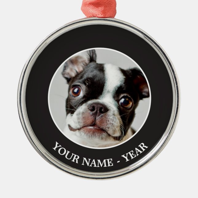 Boston Terrier Metal Ornament (Front)