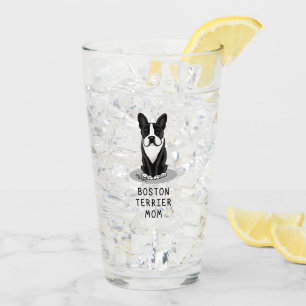 Boston Terrier Mom (black) - Cute dog Glass