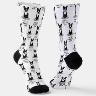 Boston Terrier Mom (black) - Cute dog Socks