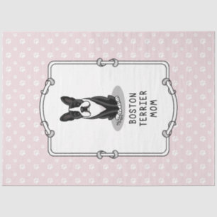 Boston Terrier Mom (black) - Cute dog Tissue Paper