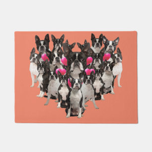 Boston Terrier mom, Boston Terrier dad, dog lover Doormat
