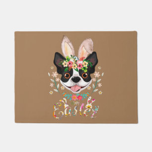 Boston Terrier mom, Boston Terrier dad, dog lover Doormat