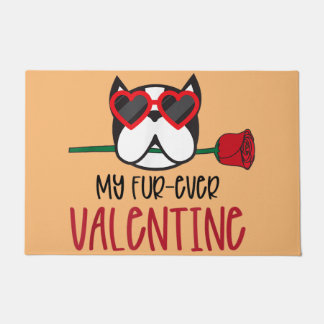 Boston Terrier mom, Boston Terrier dad, dog lover Doormat