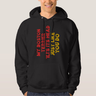 Boston Terrier Mom Dad Funny Dog Owner Hoodie