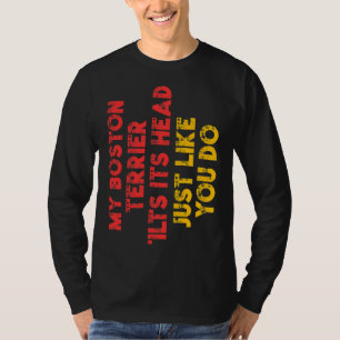 Boston Terrier Mom Dad Funny Dog  Owner T-Shirt