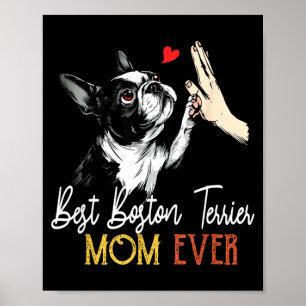 Boston terrier mom funny dog mama mother's day poster