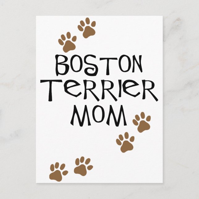 Boston Terrier Mom Postcard (Front)