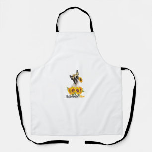 Boston Terrier Mom Sunflower Summer Dog Mom Mama W Apron