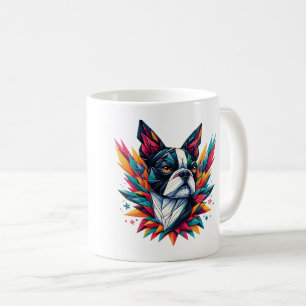 Boston Terrier mug origami funny cute Coffee