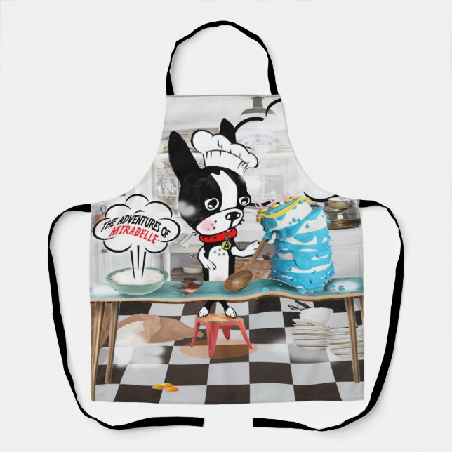 Boston terrier nailed it Apron Mirabelle (Front)