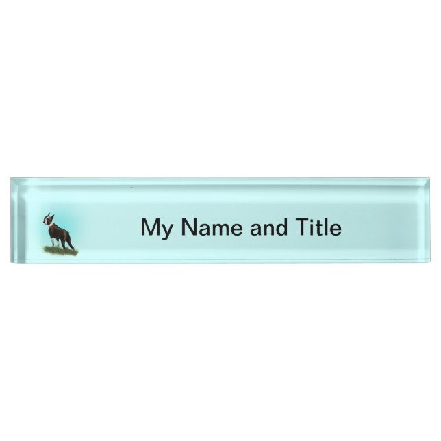 Boston Terrier Nameplate (Front)