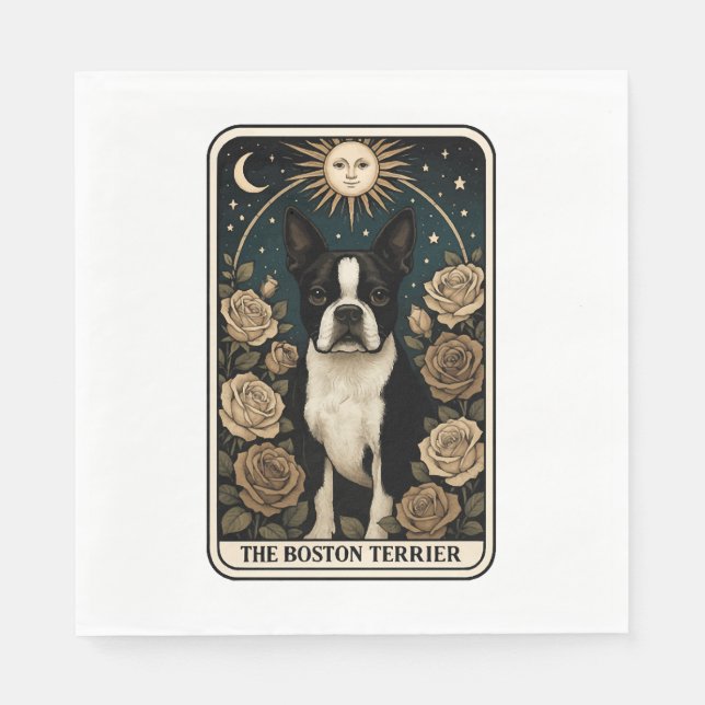 Boston Terrier Napkin (Front)