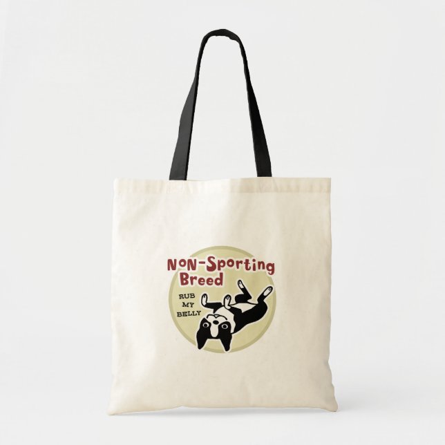 Boston Terrier "Non-Sporting Breed" Tote Bag (Front)