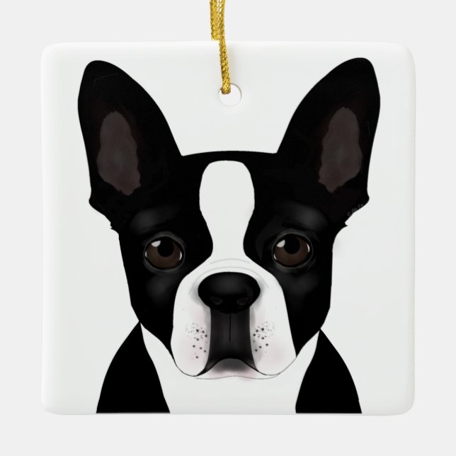 Boston Terrier Ornament (Front)