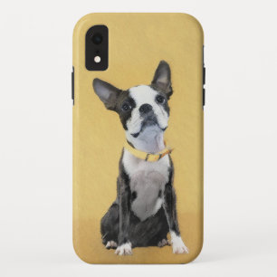 Boston Terrier Painting - Cute Original Dog Art iPhone XR Case