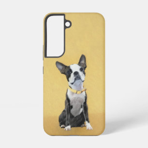 Boston Terrier Painting - Cute Original Dog Art Samsung Galaxy Case