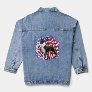 Boston Terrier Patriot Denim Jacket