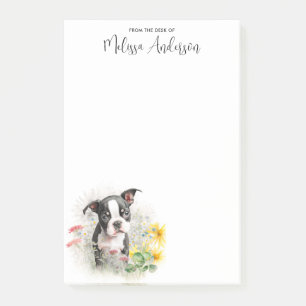 Boston Terrier Personalized Dog Lover Cute Puppy Post-it Notes