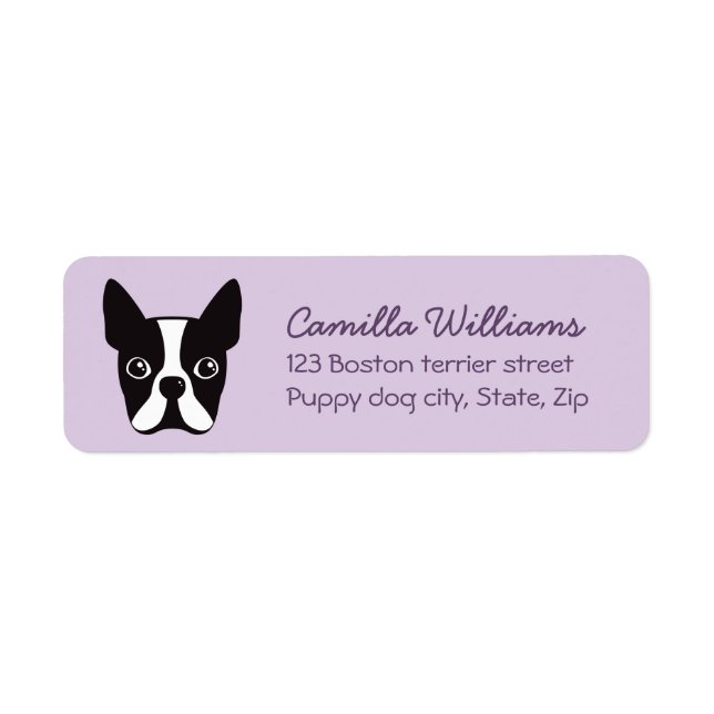 Boston terrier personnalisé couleur arrière - plan (Devant)