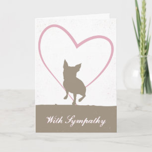 Boston Terrier Pet perte carte de sympathie
