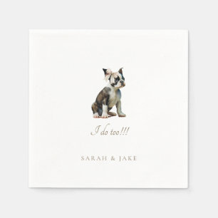 Boston Terrier Pet Wedding Napkins
