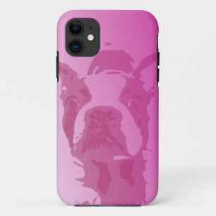 Boston Terrier Pink iPhone 5 iPhone 11 Case
