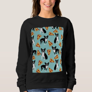 Boston Terrier Pizza Slices Junk Food Funny Dog F Sweatshirt