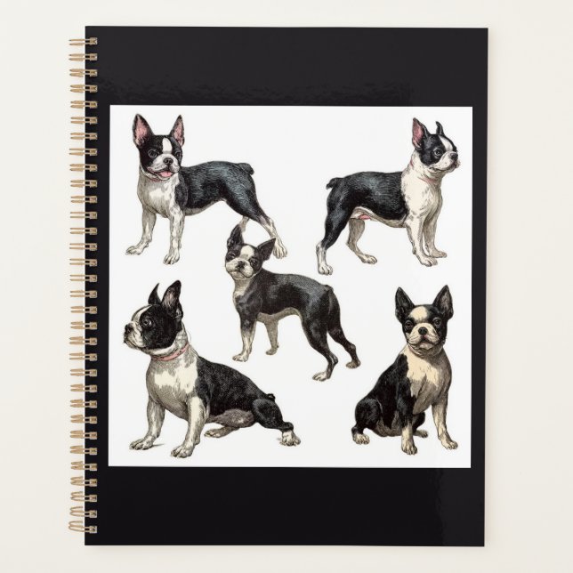 Boston Terrier  Planner (Front)