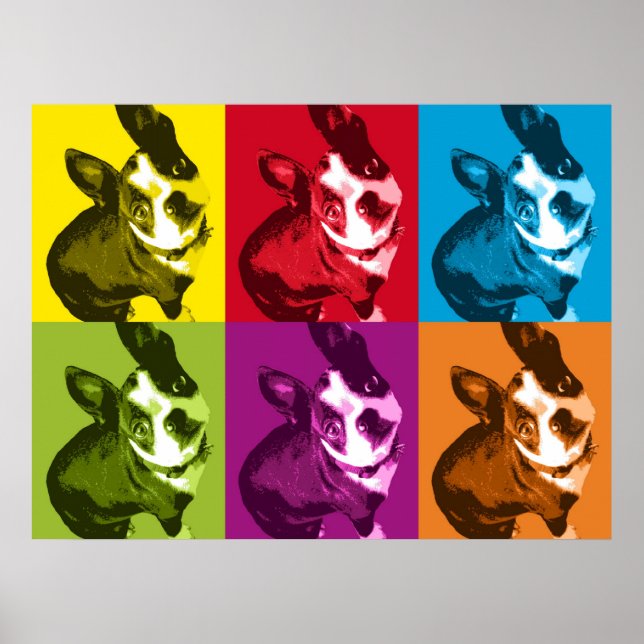 Boston Terrier Pop Art Poster (Front)