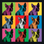 Boston Terrier Pop-Art Poster<br><div class="desc">Boston Terrier Pop-Art Poster</div>