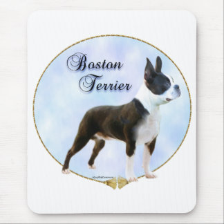 Boston Terrier Portrait Mouse Pad