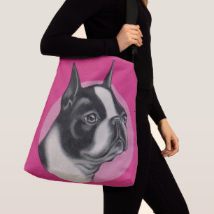 Boston terrier print crossbody bag