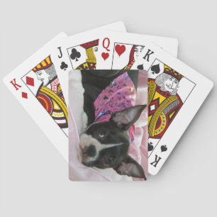 Boston Terrier Puppy Dog Playing Cards