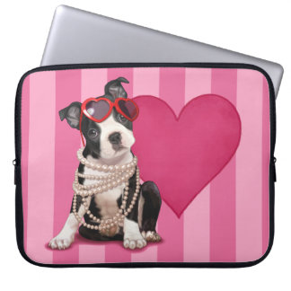Boston Terrier Puppy Laptop Sleeve