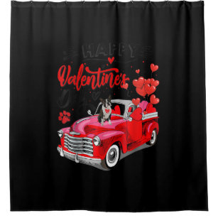 Boston Terrier Red Truck Valentines Day Funny Dog