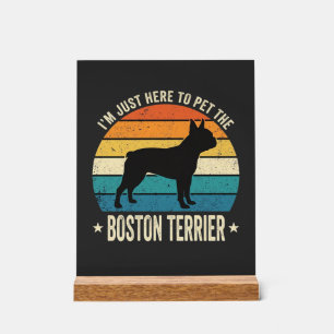 Boston Terrier Retro Dog Lover Graphic_1 Acrylic Sign