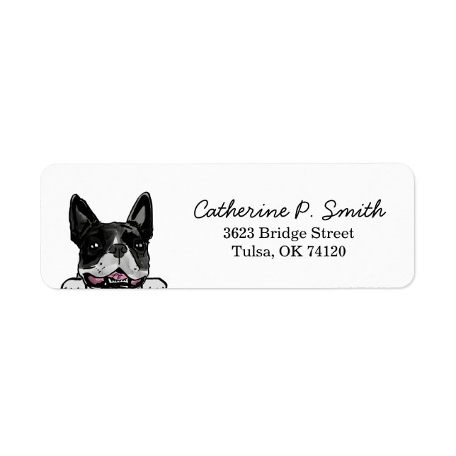 Boston Terrier Return Address (Front)