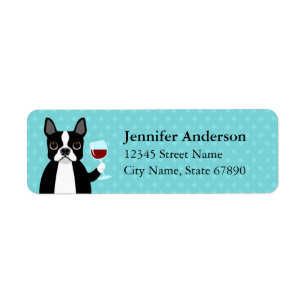 Boston Terrier Return Address Labels