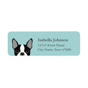 Boston Terrier Return Address Labels