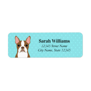 Boston Terrier Return Address Labels