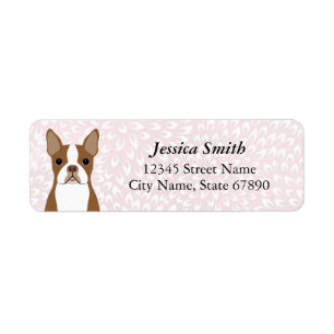 Boston Terrier Return Address Labels