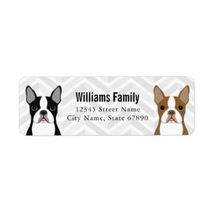 Boston Terrier Return Address Labels