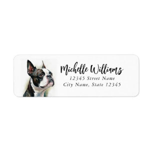 Boston Terrier Return Address Labels