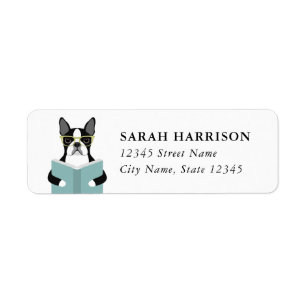Boston Terrier Return Address Labels