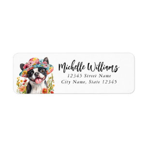 Boston Terrier Return Address Labels