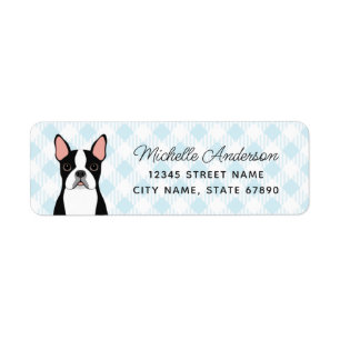 Boston Terrier Return Address Labels