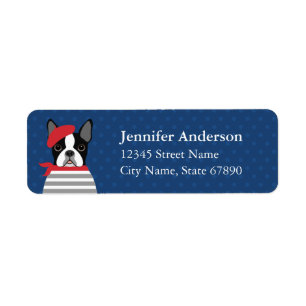 Boston Terrier Return Address Labels