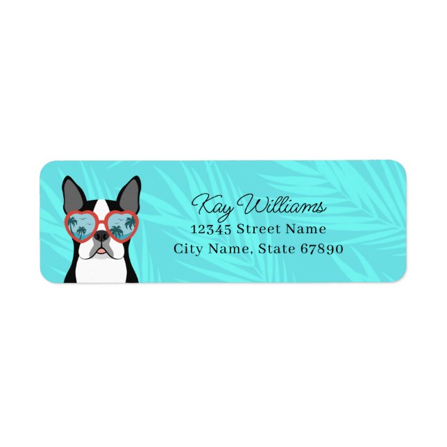 Boston Terrier Return Address Labels (Front)