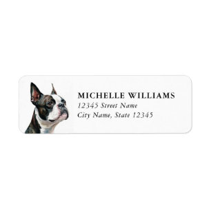 Boston Terrier Return Address Labels
