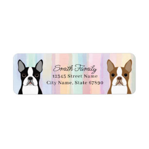 Boston Terrier Return Address Labels